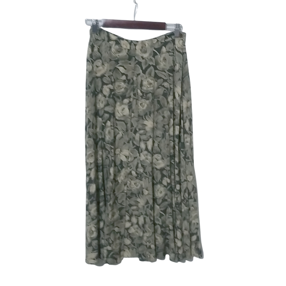 Seville Rena Rowan 10 Olive Khaki Midi Skirt